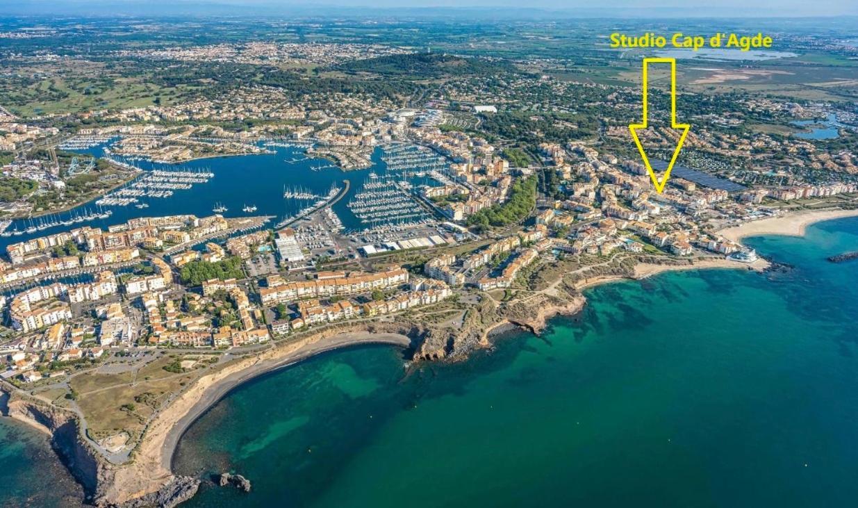 Joli Studio Proche Plage Du Mole Agde Exteriör bild
